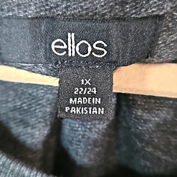 Ellos Black T-shirt Dress With Zippers Size 1X - Picture 2 of 8